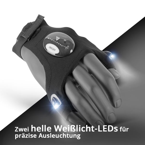 Stahlwerk Arbeitshandschuh mit LED Leuchten