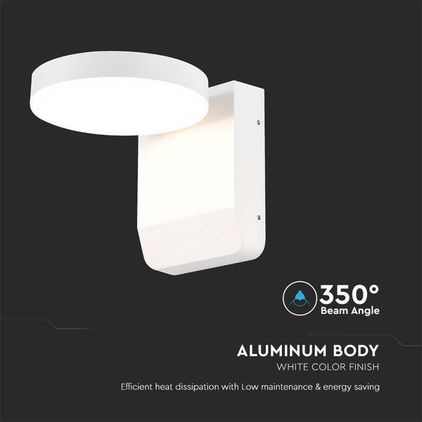 Wandleuchte aus Aluminium mit 350-Grad-Abstrahlwinkel