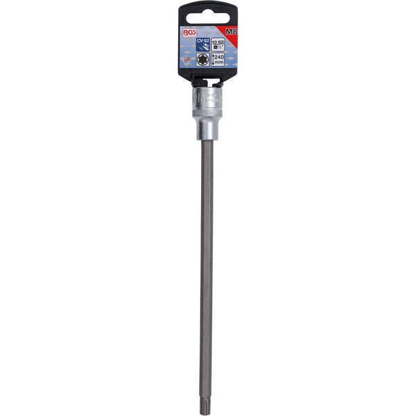 BGS Bit-Einsatz Länge 240 mm Antrieb Innenvierkant 12,5 mm (1/2) Keil-Profil (für RIBE) M8 - 5184-R8