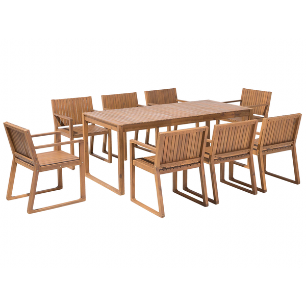 Gartenmöbel Set 8-Sitzer SASSARI Akazienholz Braun