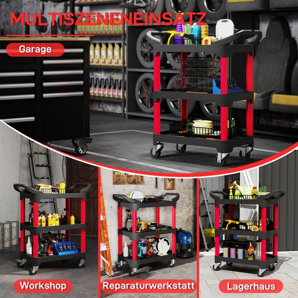 Mehrzweckwagen mit drei Ebenen für Garage, Werkstatt, Reparaturwerkstatt und Lagerhaus