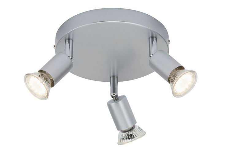 LED Spotleuchte Deckenleuchte 3xGU10 9W schwenkbar Metall Titan Ø16cm Briloner