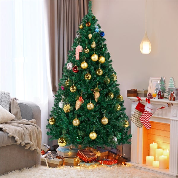 Yaheetech 183 cm Künstlicher Weihnachtsbaum mit Faltsystem , Grün