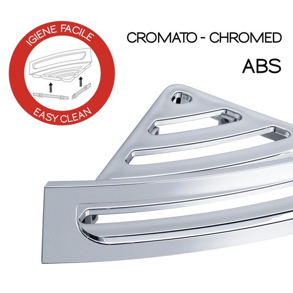 Verchromte platzsparende ABS Eckablage