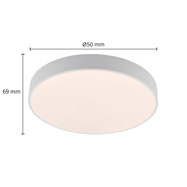 Runde Deckenleuchte mit einem Durchmesser von 50 Millimetern und einer Höhe von 69 Millimetern.