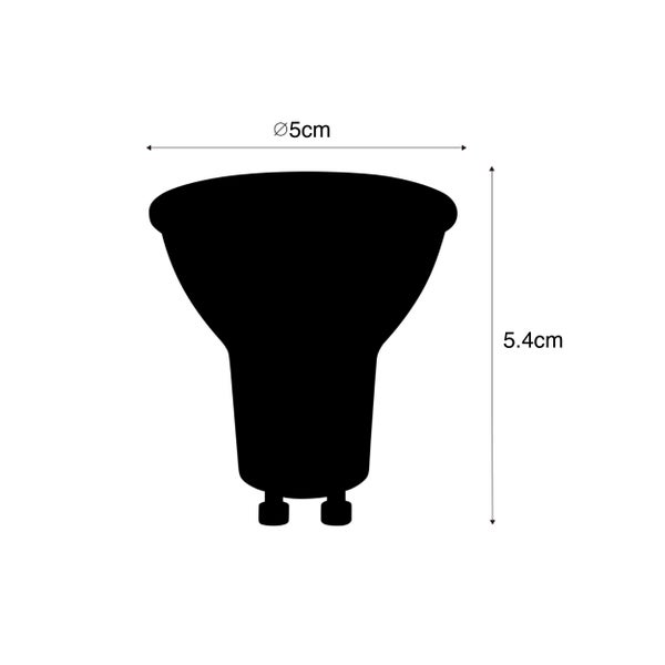 Set mit 6 intelligenten GU10-LED-Lampen RBGW 4,5 W 350 lm 2700 K