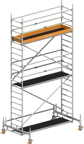 Layher Fahrgerüst mit Arbeitsbühnen und Rollen