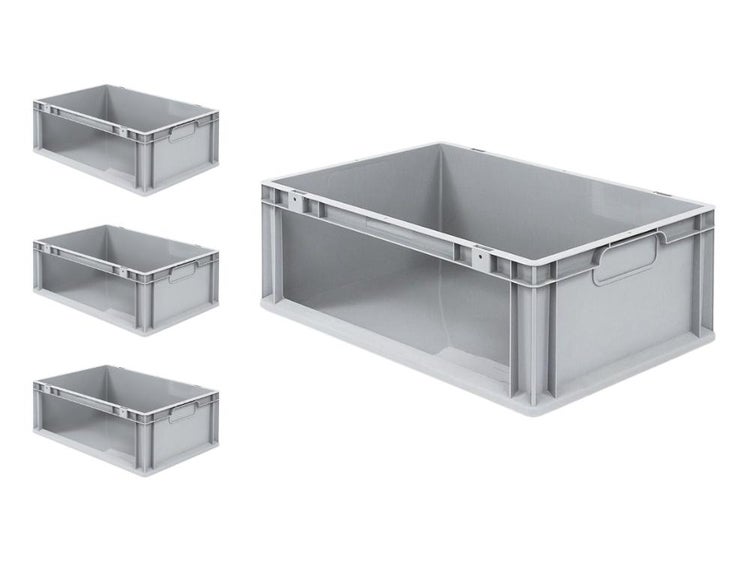 PROREGAL SuperSparSet 4x Eurobox NextGen Store HxBxT 22 x 40 x 60 cm 44 Liter Seite Offen Eurobehälter Transportbox