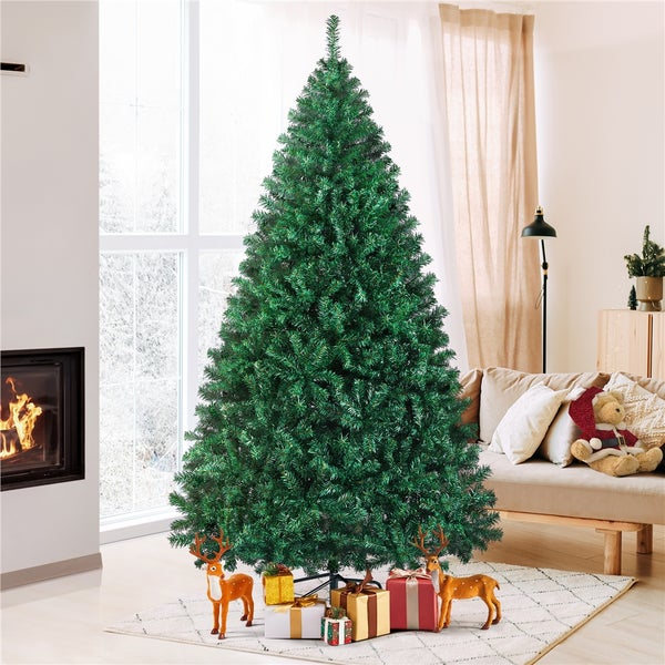 Künstlicher Weihnachtsbaum mit Beleuchtung, circa 270 Zentimeter hoch und circa 150 Zentimeter Durchmesser