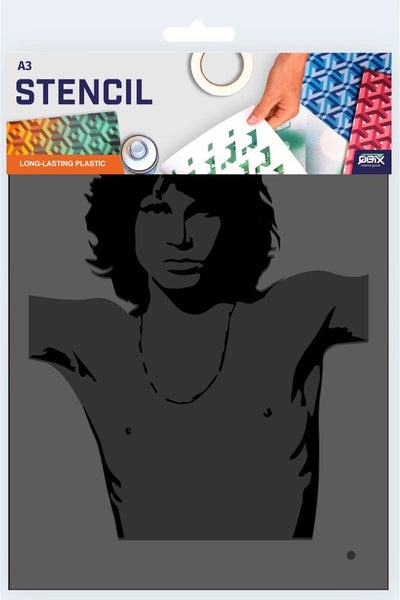 Jim Morrison Schablone - 2 Schichten Kunststoff A3 Schablone