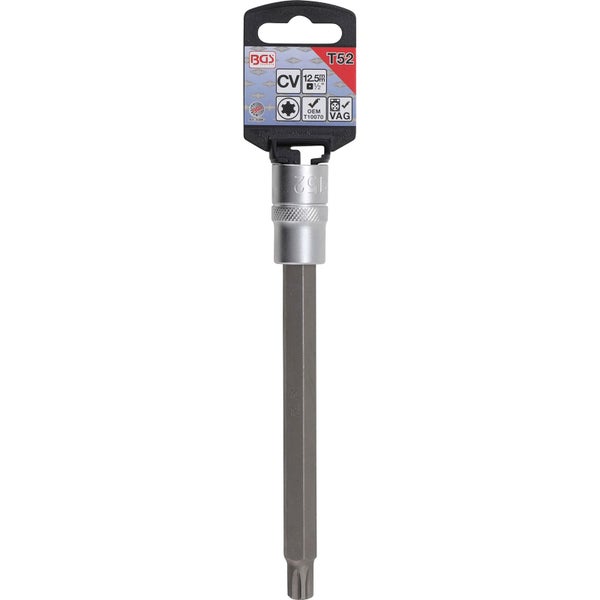 BGS Bit-Einsatz Länge 168 mm Antrieb Innenvierkant 12,5 mm (1/2) für VAG Polydrive Zylinderkopfschrauben - 9386