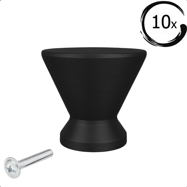 Zehn Möbelknöpfe inklusive Schraube