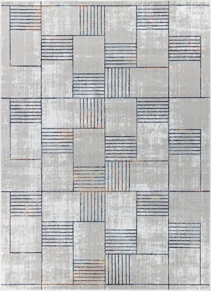 Moderner Skandinavischer Teppich Blau/Orange 200x275 cm IVY