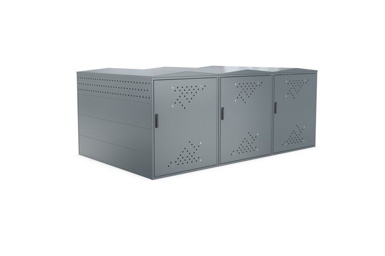 Fahrradgarage BikeBox 1 XL Giebeldach 3er Set