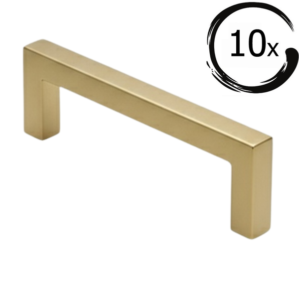 Zehn Schrankgriffe aus Metall