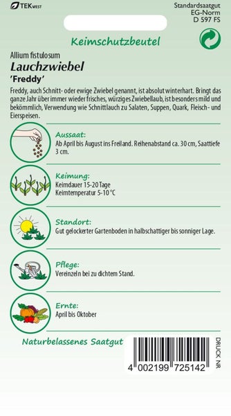 Lauchzwiebel 'Freddy' Saatgutpackung