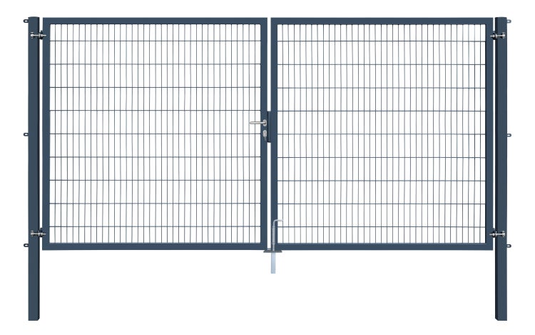 Doppelflügeltor aus Metall für Gartenzäune