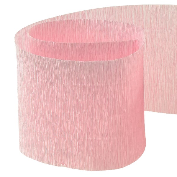 Rolle aus rosa Krepppapier für Bastelarbeiten und Dekorationen.