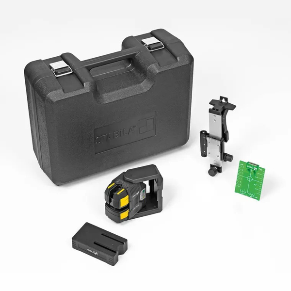 Stabila Laser inklusive Transportkoffer, Zieltafel, Halterung und Basis