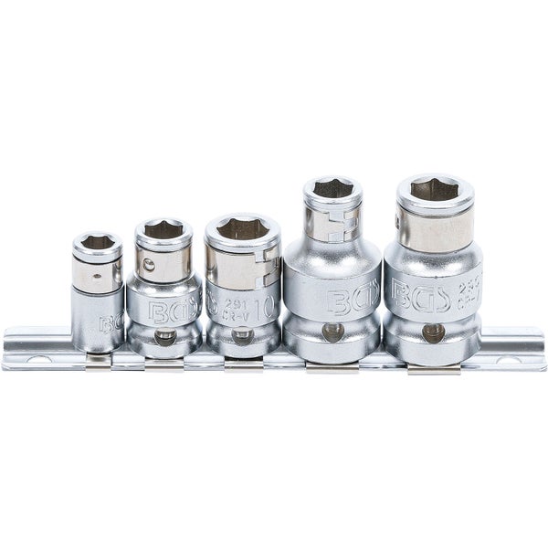 BGS Bit-Adapter-Satz mit Haltekugel Innenvierkant 6,3 mm (1/4) / 10 mm (3/8) / 12,5 mm (1/2) 5-tlg - 70103