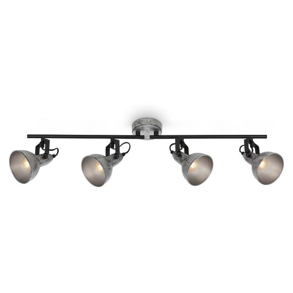 Deckenleuchte Spotleuchte 4x E14 40W schwenk- & drehbar Antik-silber Briloner