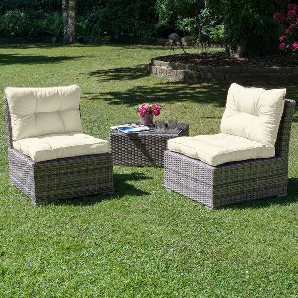 Beautissu Xluna Loungekissen Sitz 40x40x10cm Natur