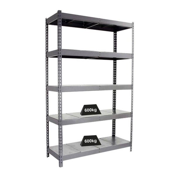 PROREGAL Schwerlastregal Metal Beast Five HxBxT 200 x 150 x 45 cm Fachlast 600 kg Grau