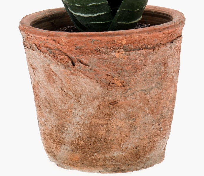 Künstlicher Mohnzweig mit drei roten Blüten und beflocktem Stiel.