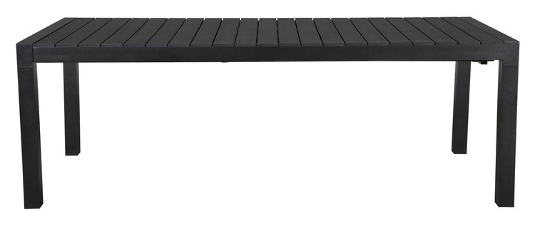 Efour Gartentisch , inkl. 1 Zusatzplatte L 205/275 cm schwarz/schwarz. 275 X 100 X 76 cm