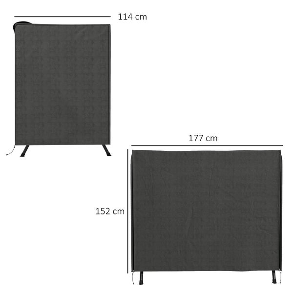 Outsunny Hollywoodschaukel Abdeckung 3 Sitzer, Wasserabweisend Winterfest Schutzhülle für Gartenschaukel, UV-Beständig Abdeckplane, Abdeckhaube, Reißfest 420D Oxford Gewebe, 177x114x152cm Dunkelgrau
