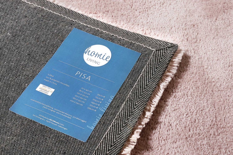 Teppich Rosa Hochflor Pisa Homie Living 120x170 cm