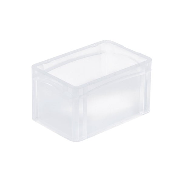 PROREGAL Transparenter Eurobehälter BasicLine mit Geschlossenem Griff HxBxT 17 x 20 x 30 cm 72 Liter Eurobox Transportbox