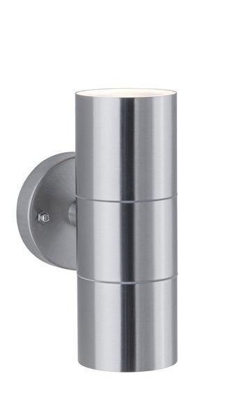 Wandleuchte Flame IP44 60mm max. 2x10W 230V Edelstahl gebürstet Edelstahl