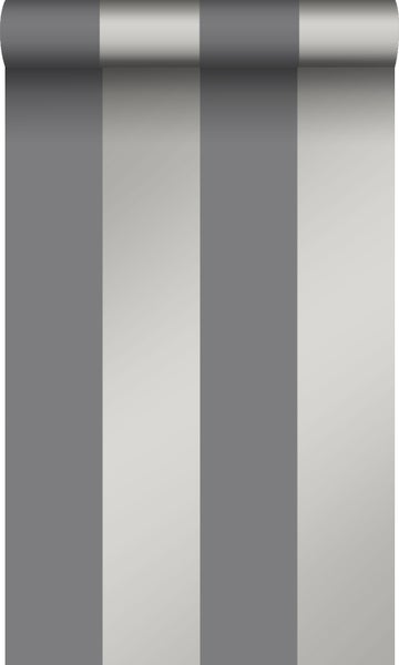 Origin Wallcoverings Tapete Streifen Grau und Silber - 53 cm x 10,05 m - 345904