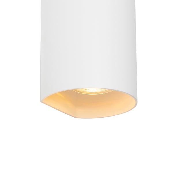 Weiße Deckenleuchte mit zylindrischem Design