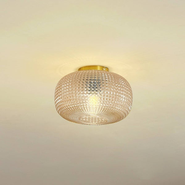 Lindby Deckenlampe Hildur in Creme aus Glas (1 flammig, E27) - Deckenleuchte Lampe Wohnzimmerleuchte