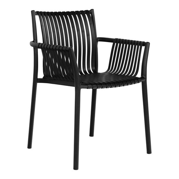 Tulsa Gartenstuhl stapelbar schwarz. 2er Set