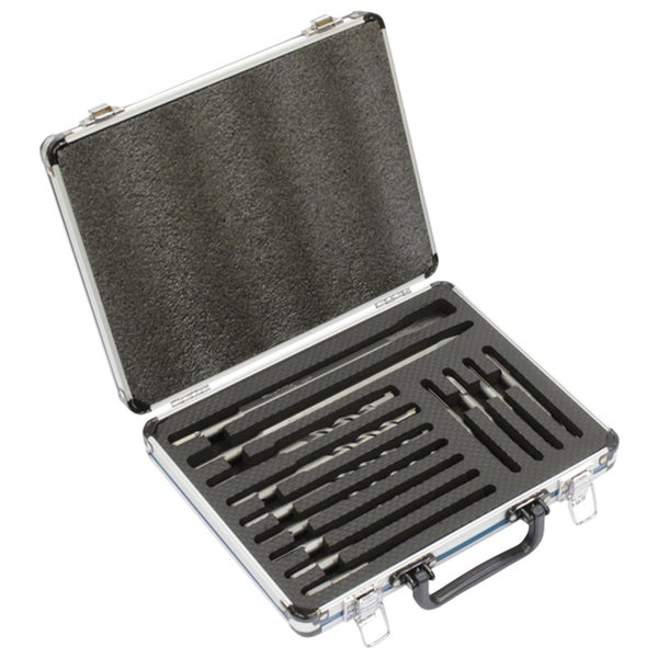 Bohrer- und Meißelset in einem Aluminiumkoffer
