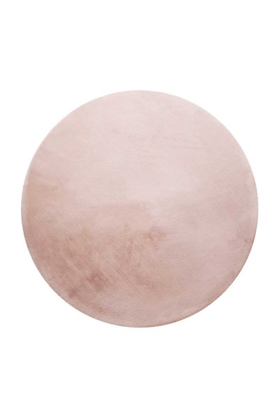 Teppich Rund Rosa kuschelig & flauschig Vita Homie Living 100 cm rund
