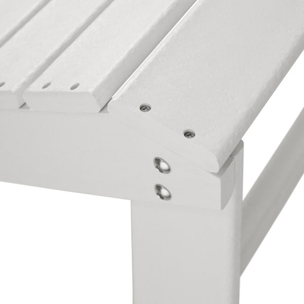 Fußablage tectake Lyn 48 x 48,5 x 38 cm für Gartenstuhl im Adirondack-Stil weiß/weiß