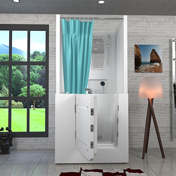 Seniorendusche Wanne Whirlpool S02D-WP-TH-B-L 100x78x205cm