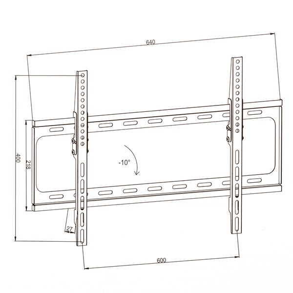TV Wandhalterung tectake  für 32 - 100 Zoll (81 - 254 cm) bis 120 kg