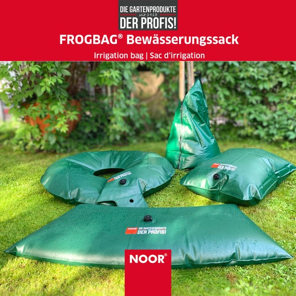 Bewässerungssack für Bäume FROGBAG TOGO - 80 Liter - mobiler Wassersack als Bewässerungsbeutel für Schubkarre - aus reißfestem PE-Gewebe 520g/m²