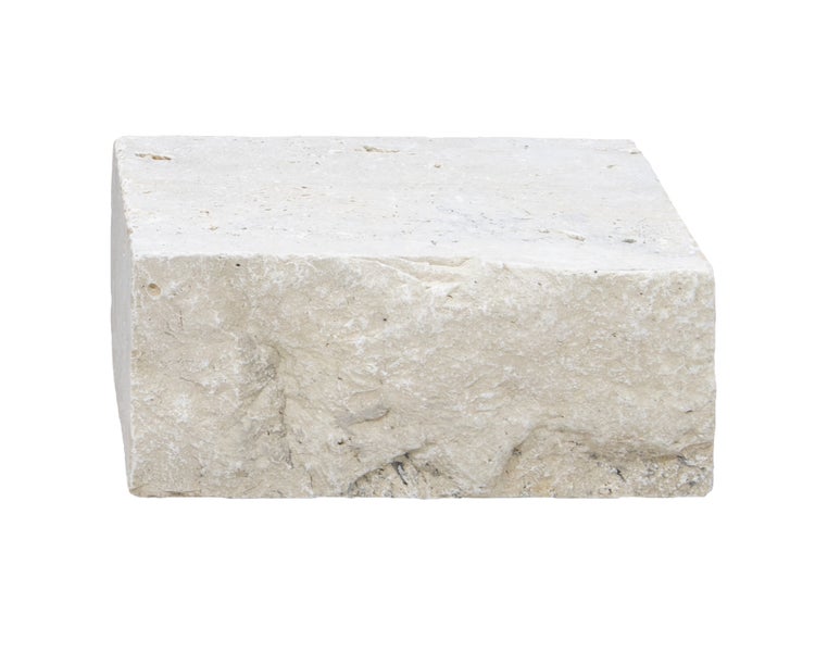 Wohnrausch Naturstein Mauersteine Travertin EXTRA LIGHT, spaltrau, getrommelt, beige, L 15-50, B 18-20, H 15 cm, 1 qm