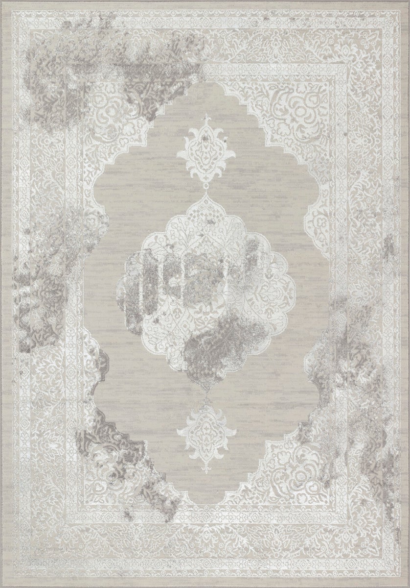 Vintage Orientalischer Teppich - Weiß/Grau - 120x170cm - AZRA
