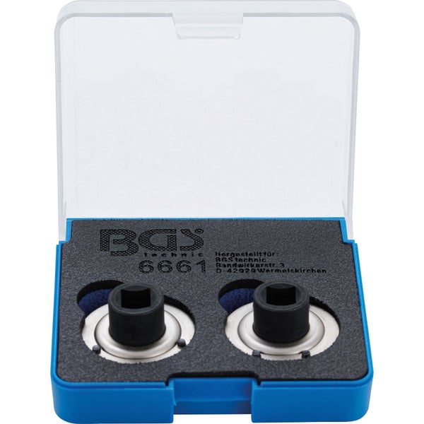 BGS Bremskolben-Rückstelladapter-Satz universal mit 2 & 3 Stiften 2tlg. - 6661