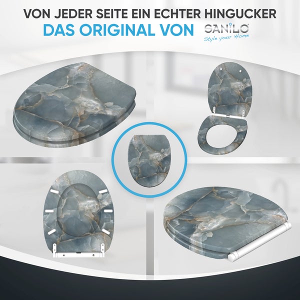 WC-Sitz mit Absenkautomatik & Top Fix Marmor Italia