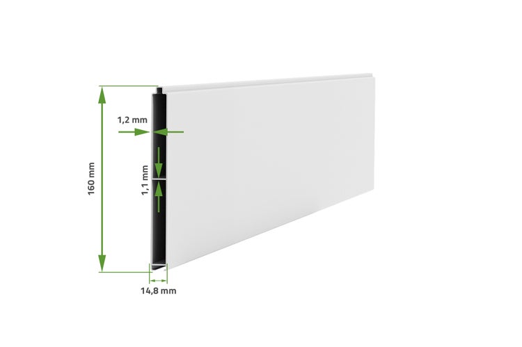 Doppelflügeltor 4m EIGER 400B115 Aluminium Weiß