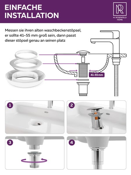 Anleitung zur einfachen Installation eines Waschbeckenstöpsels