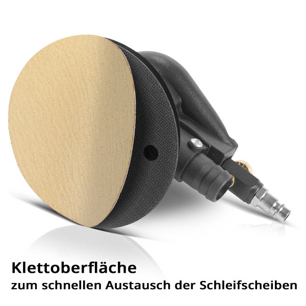 Druckluft Exzenterschleifer mit Schleifscheibe